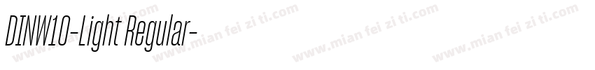 DINW10-Light Regular字体转换